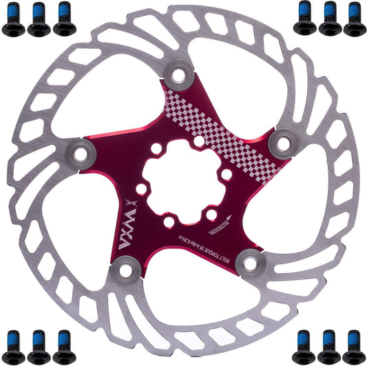 YBEKI Bike Disc Brake Rotor 140mm 160mm 180mm 203mm Heat Dissipation disc Brake Rotor with 6 Bolts for Road Bike Mountain Bike MTB BMX Stainless Steel