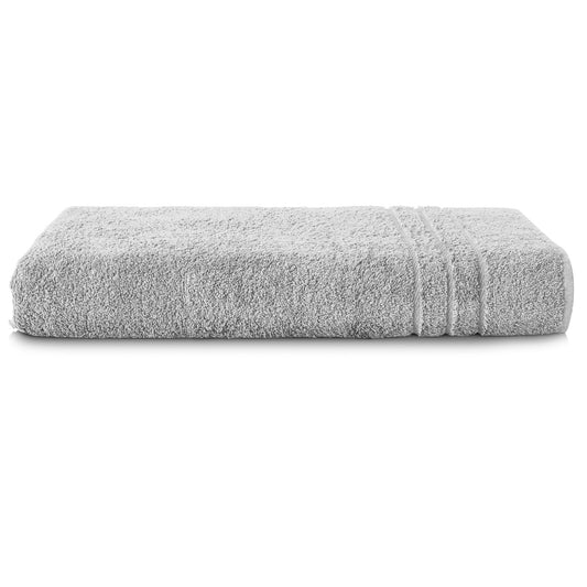 Komfortec Bath Towel 100 x 200 cm 100% Cotton Sauna Towel XXL Soft Large Terry Cloth Quick Drying Silver