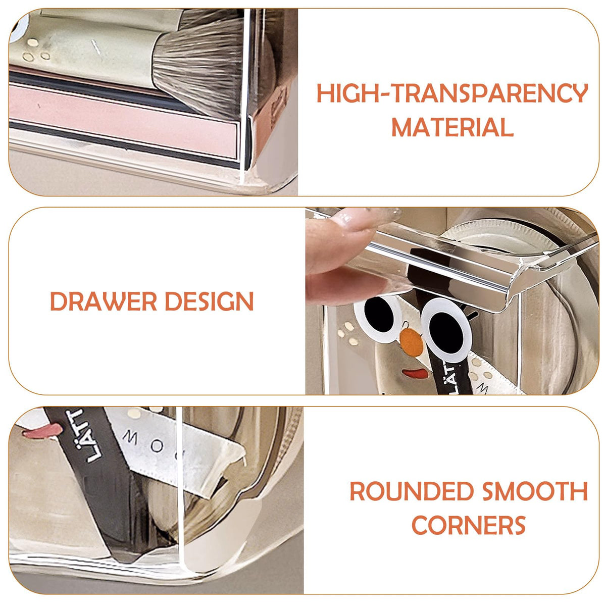 Large Bathroom Mirror Cabinet Organizer – No-Drill Under-Desk Drawer, Slide-Out Cosmetic Storage Box for Home Use