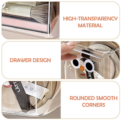 Large Bathroom Mirror Cabinet Organizer – No-Drill Under-Desk Drawer, Slide-Out Cosmetic Storage Box for Home Use