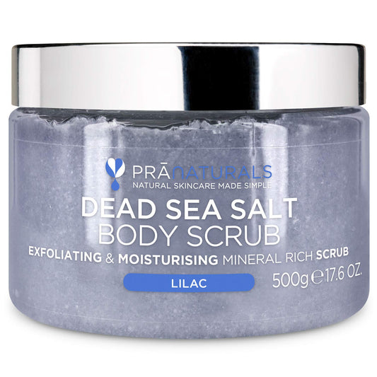 PraNaturals Dead Sea Salt Body Scrub 500G ? Hydrating & Moisturising, Natural Oils & Minerals, Exfoliating, Softening & Nourishing, All Skin Types, No