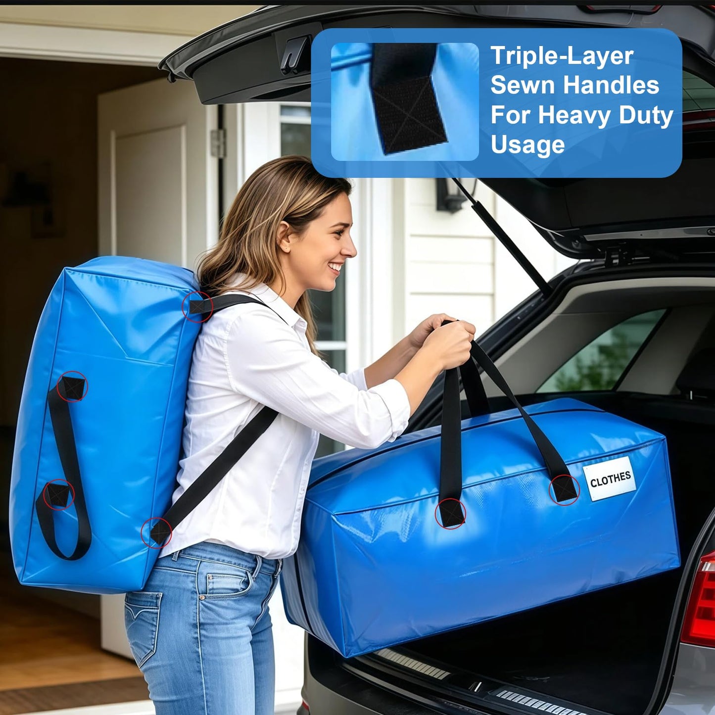 6 Pack Moving Boxes Large Strong,95L Oversized Moving Bags,Storage Bags with Backpack Straps,Zippers &Handles,Boxes for Moving House,Moving Totes for