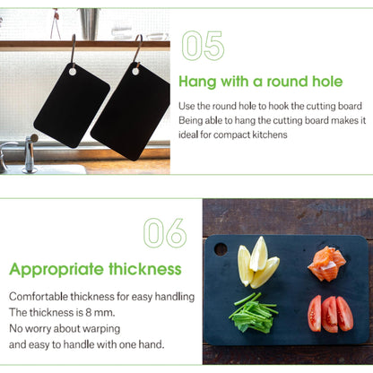 Rubber Rubber NBD002 Cutting Board, Synthetic Rubber, Black, S, Made in Japan 10 x 6.8 x 0.3 inches (255 x 175 x 8 mm) (S)