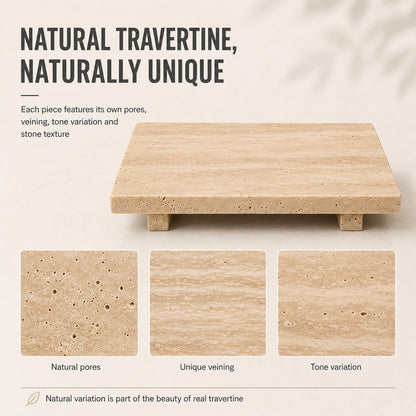 Travertine Vanity Riser for Soap & Perfume 9.84 in