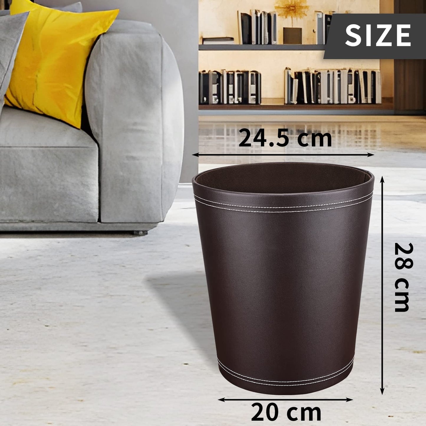 GORESE Office Trash Can - Trash Can Wastebasket,Garbage Container Bin for Storing and Holding Waste in Bathroom, Kitchen, Home Office
