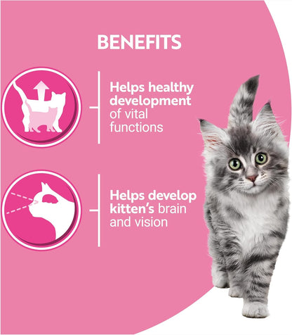 Kitten Mini Fillets Salmon and Chicken Wet Cat Food 8x85g (Pack of 5)