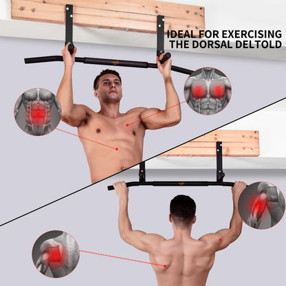 Fitarc Joist Mount Pull Up Bar, Chin Up Bar Ceiling Mount, Heavy Duty, Workout for Home Gym, 42 in Wide,Black