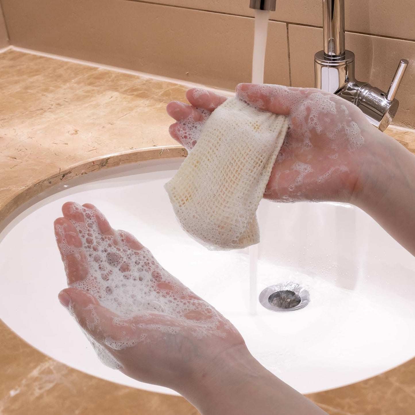 5 pcs Natural Sisal Soap Saver Bag Exfoliating Soap Saver Pouch with Drawstring for Foaming and Drying the Soap Shower Bath