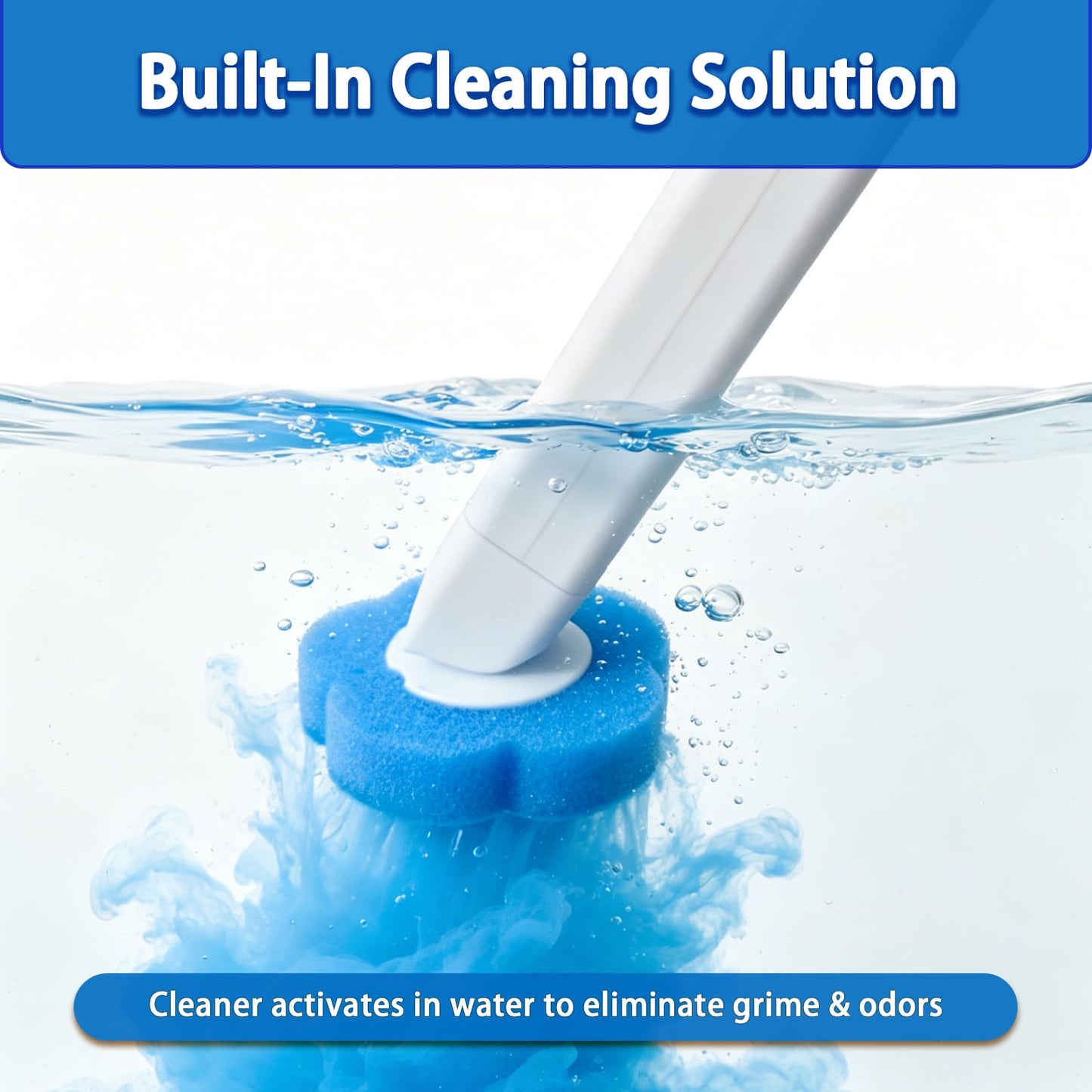 Disposable Toilet Brush Set, 2 Pack Toilet Brushes and Holders with 60 Cleaner Refills