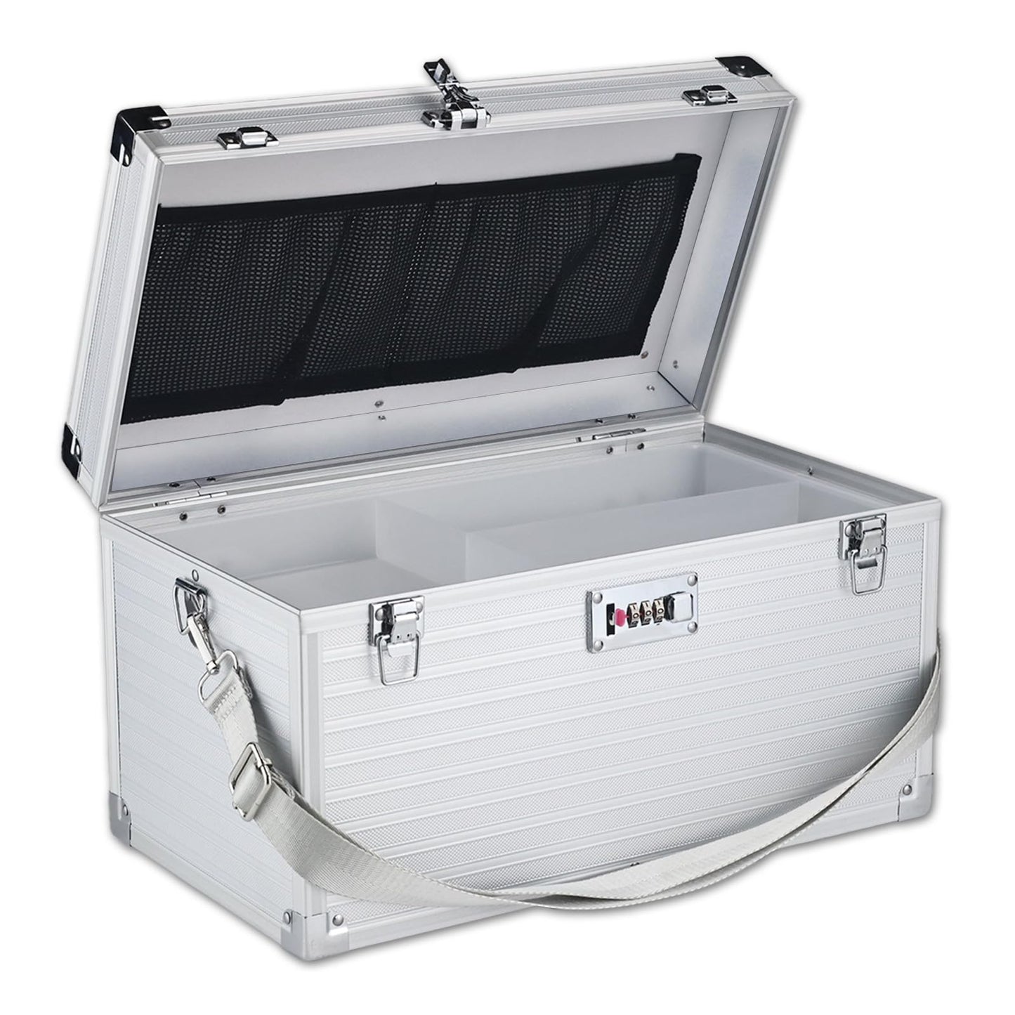 Pogianhae High Capacity Lock Box with Handle, Multipurpose Lockable Storage Organizer for Home Outdoor, Security Stores Medicine, Cosmetics, Toys