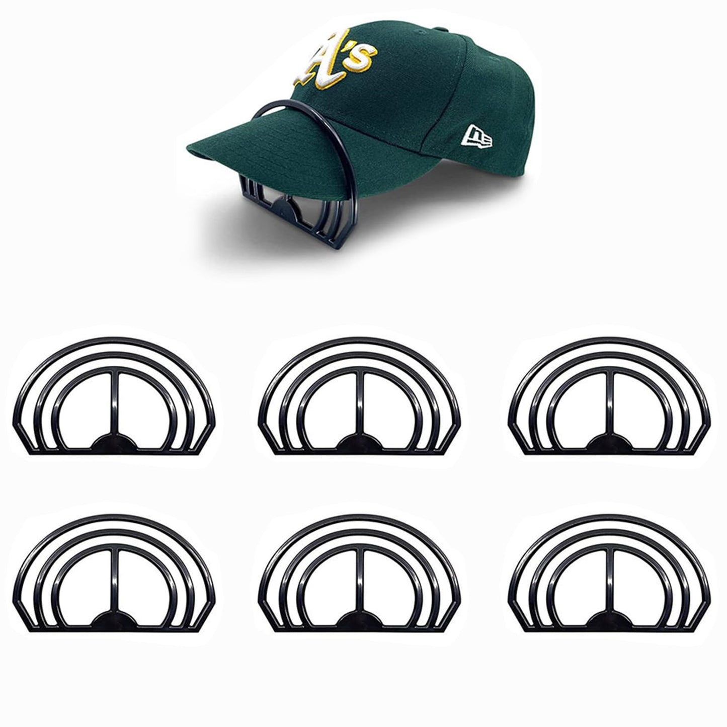 ChenYuehao 6Pcs Smooth Surface Hat Curving Band Reusable Hat Brim Bender Stable Circle Hat Bill Bender Cap No Steaming Hat Bill Bender for Baseball