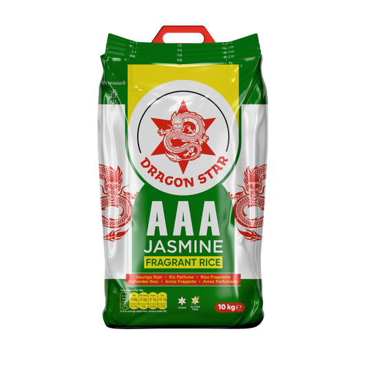 Dragon Star AAA Jasmine Fragrant Rice | Long Grain and Authentic Rice | Aromatic Flavour | Soft and Fluffy Texture | Perfect for Traditional Recipes |