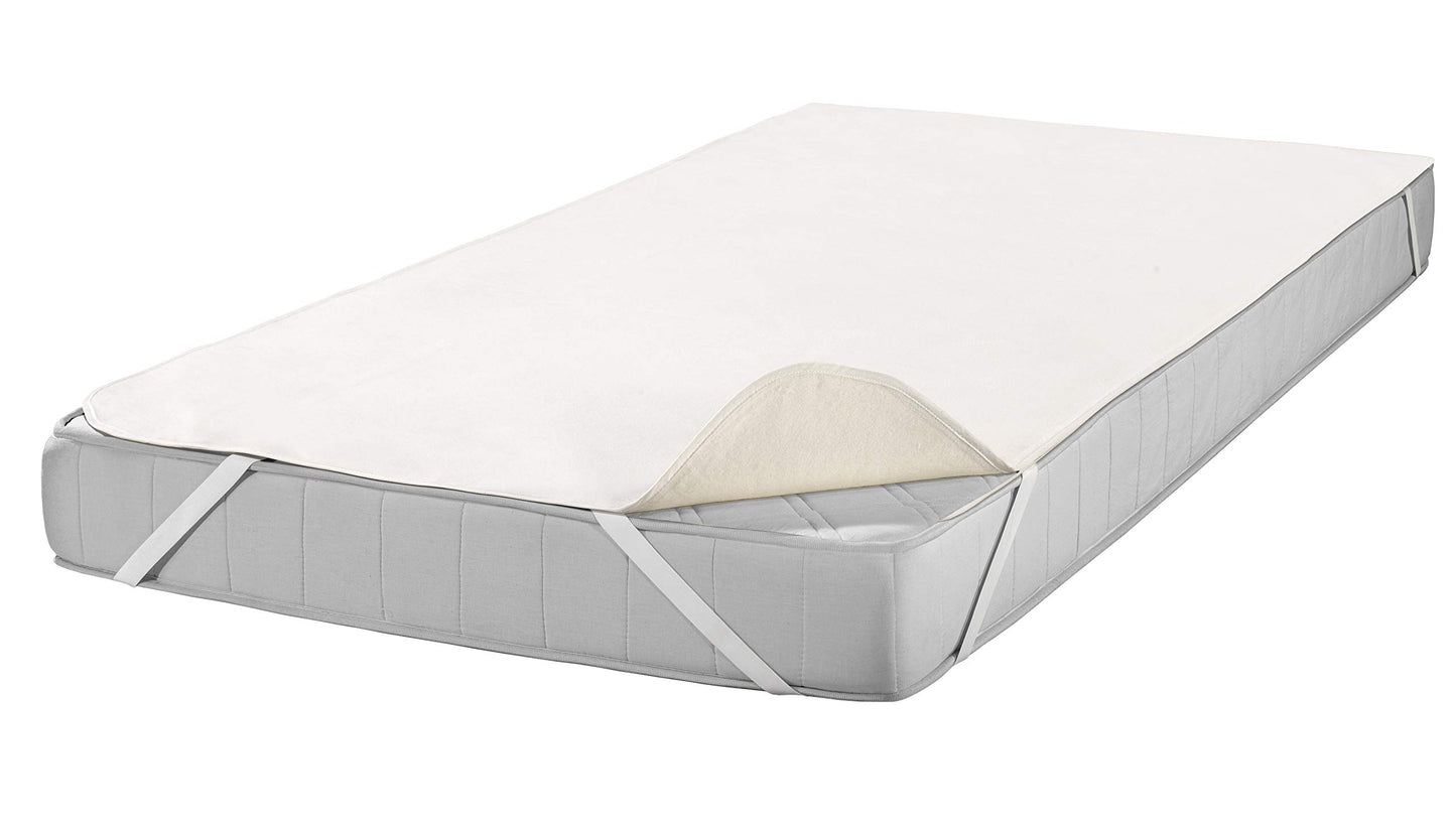 Setex kalmuck mattress protector, corner rubber, 100% cotton, classic, raw white, 2107, Cotton, natural, 90 x 200 cm