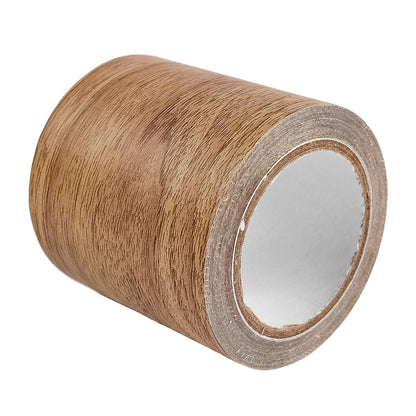 VOANZO DIY Wood Grain Repair Tape – Self-Adhesive Waterproof Brown Pine Wood Grain Tape for Furniture, Floor Repair, Wall Decoration, 2.2 Inch x 15ft