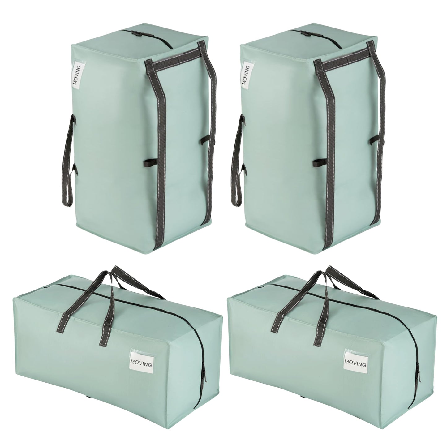 VENO 4 Pack Heavy-Duty Extra Large Moving Bags W/Backpack Straps, Moving House Essentials, Clothes Storage, Packing, Laundry Bags