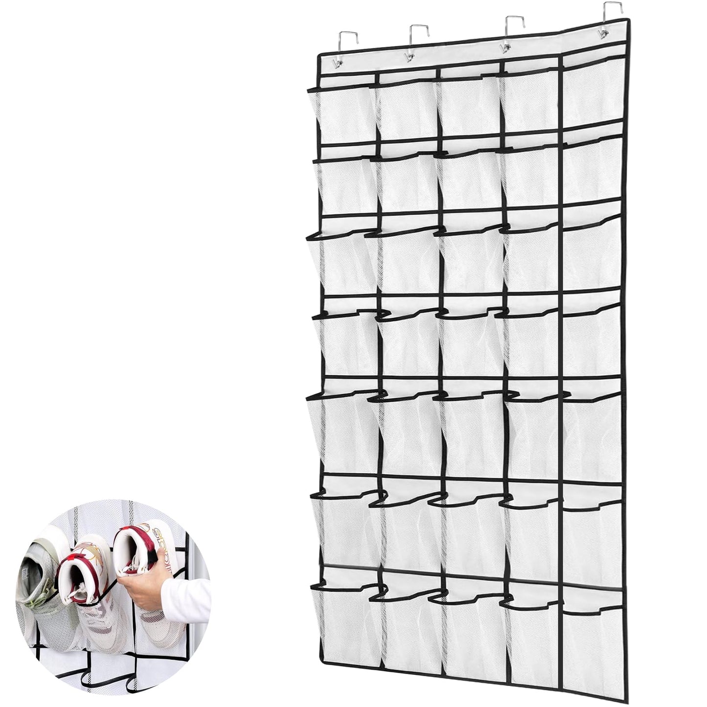 GAOHAN 35 Large Pockets Over Door Shoe Storage Organiser Wardrobe Shoe Rack