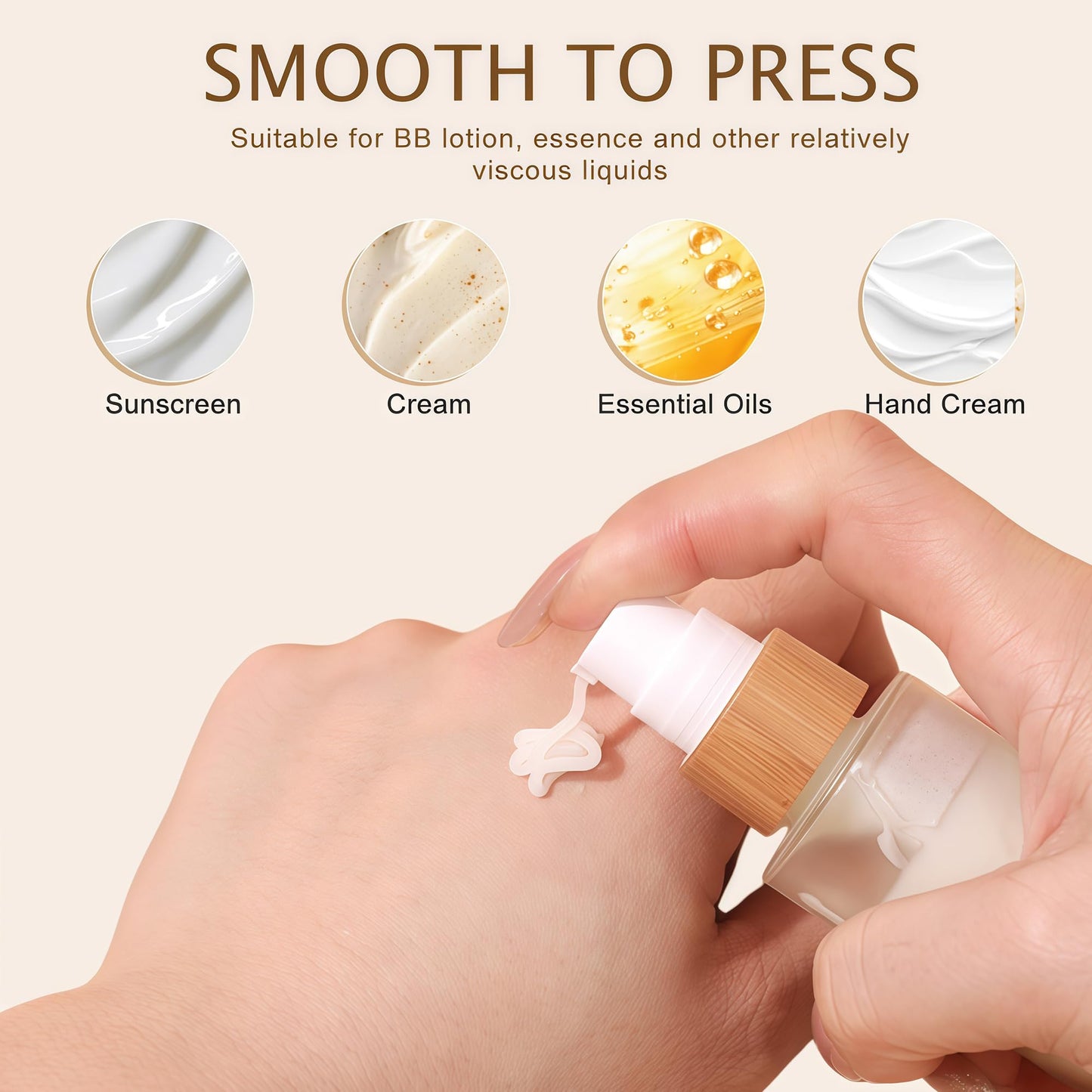 Empty Refillable Frosted Glass Pump Bottle With Plastic Pump Head Toiletries Storage Containers for Bath Shower Shampoo Hair-Conditioner Cleanser