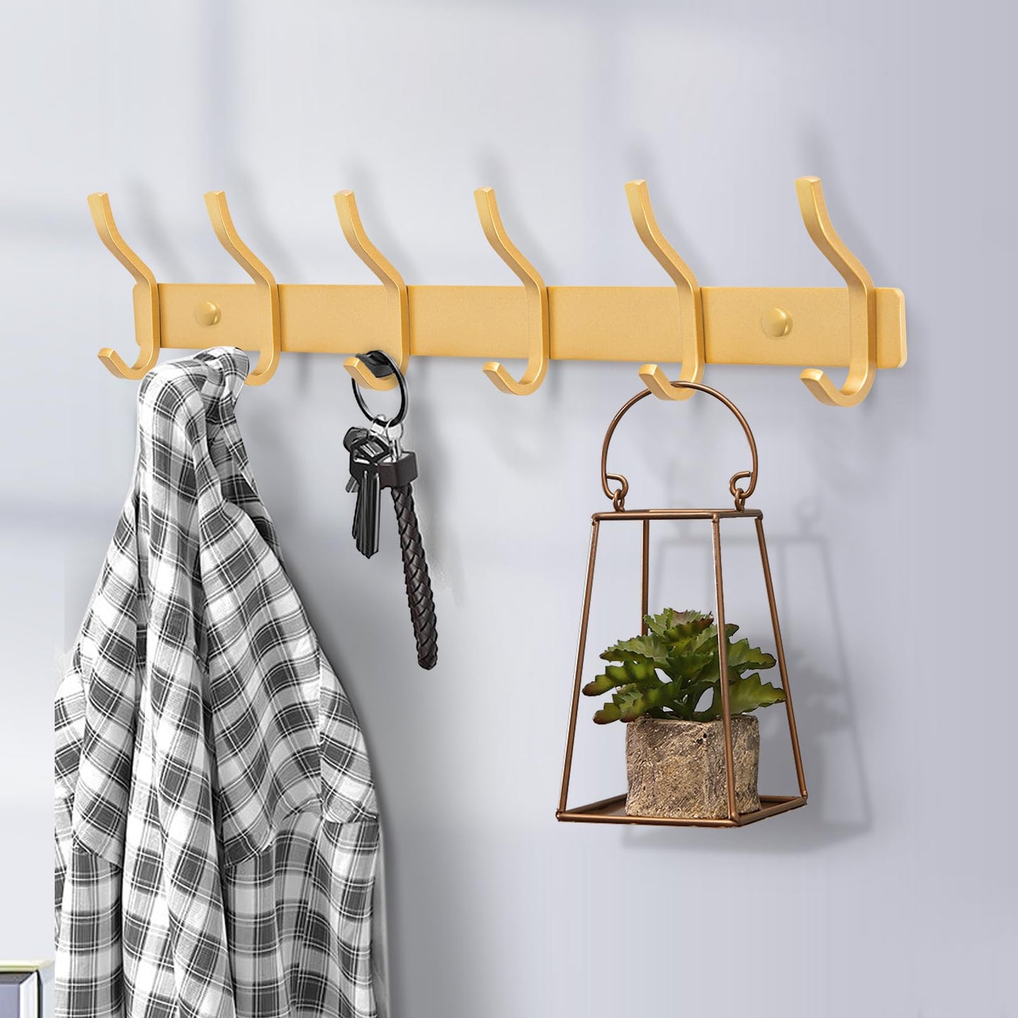 MEIJO Coat Hooks Wall Mounted, Coat Rack Wall Mounted Stainless Steel Heavy Duty Wall Hook, Coat Hooks for Door, Bedroom, Bathroom, Kitchen
