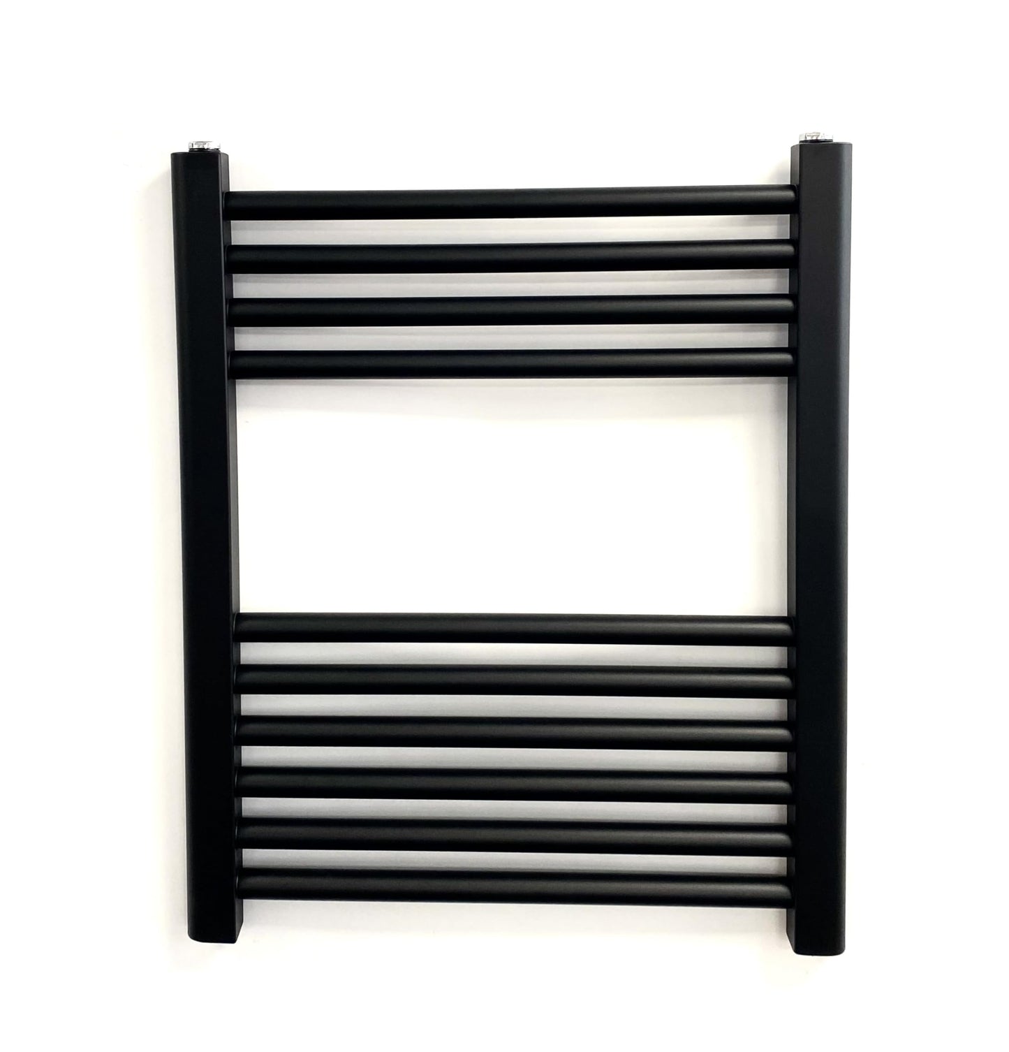 Greened House Milano Black Heated Towel Rail 500mm W x 600mm H