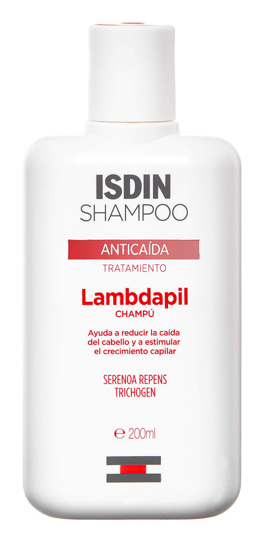 ISDIN Lambdapil Anti-Hair Loss Shampoo - Promotes Hair Growth & Density - With Serenoa Repens & Trichogen - For Thinning Hair, 200ml