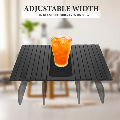 Littlecatch Wooden Sofa Arm Tray, Armchair Tray, Foldable Sofa Arm Table, Non-Slip Couch Armrest Table to Protect Furniture for Remote Control, Drink