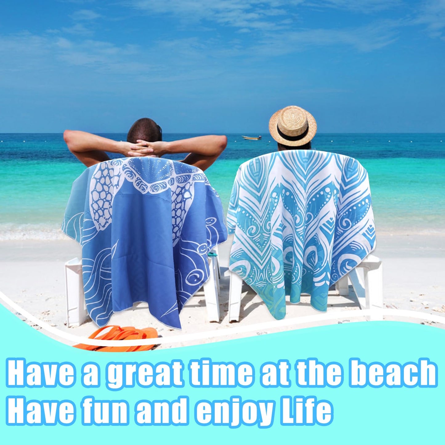Startseite Microfibre Beach Towels for Adults - 2 Pack 180x100cm Lightweight Beach Towel Extra Large