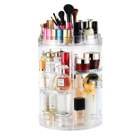 Boxalls Rotating Make-Up Organizer, Large Capacity 360 Degree Cosmetic Make-Up Storage, Adjustable 8 Layers Storage Box Makeup Organizer ? Large Size