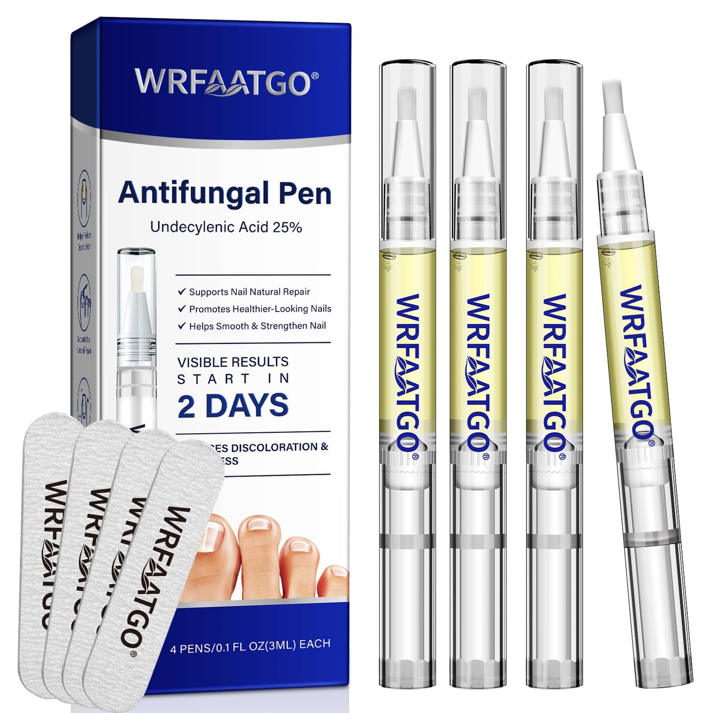 4PCS Nail Fungus Pen, Toenail Fungus Pen Treatment for Toenail & Fingernails, Toenail Fungus Treatment for Reduces Discolouration, Restoring Healthy