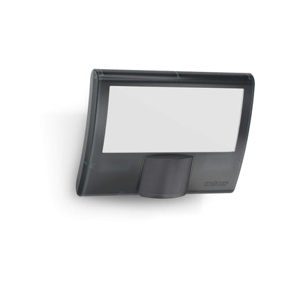 Steinel LED Flood Light XLED Curved S Anthracite, 9.3 W Security Light, Twilight and 160 Motion Sensor, 8 m Reach,12 x 16 x 10.7 cm