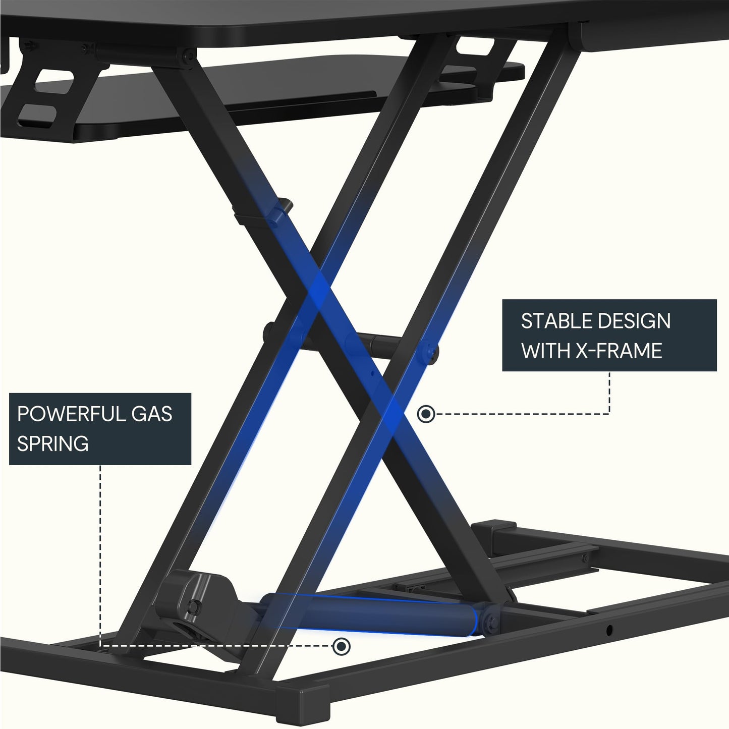 FLEXISPOT Standing Desk Converter Sit to Stand up Desk Riser with Dual Monitor and Laptop