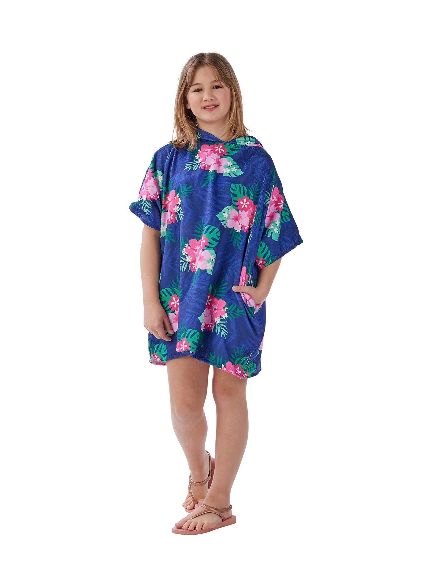 DRYMEE Officially Licensed Wearable Hooded Towel | For The Beach Or Pool | Perfect For Kids Aged 7-12 Years, One Size Suggested Height 85cm+