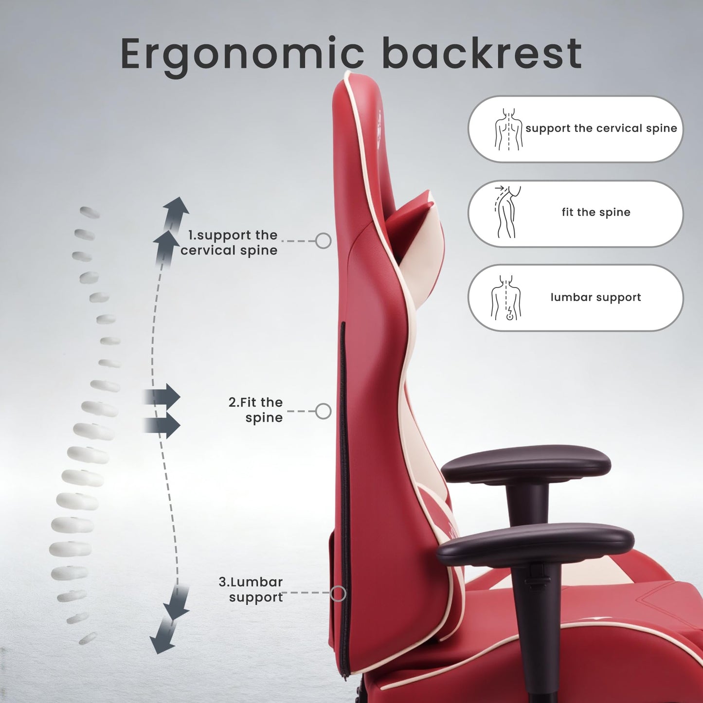 Play haha.Ergonomic reclining seat with footrest adjustable headrest and lumbar cushion high back support padded armrests PU leather finish for