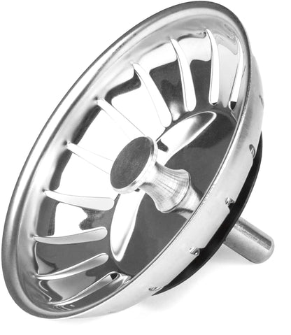 Andrew James Stainless Steel Sink Strainer Plug for Food Waste | 78mm Diameter Drain Basket Filter