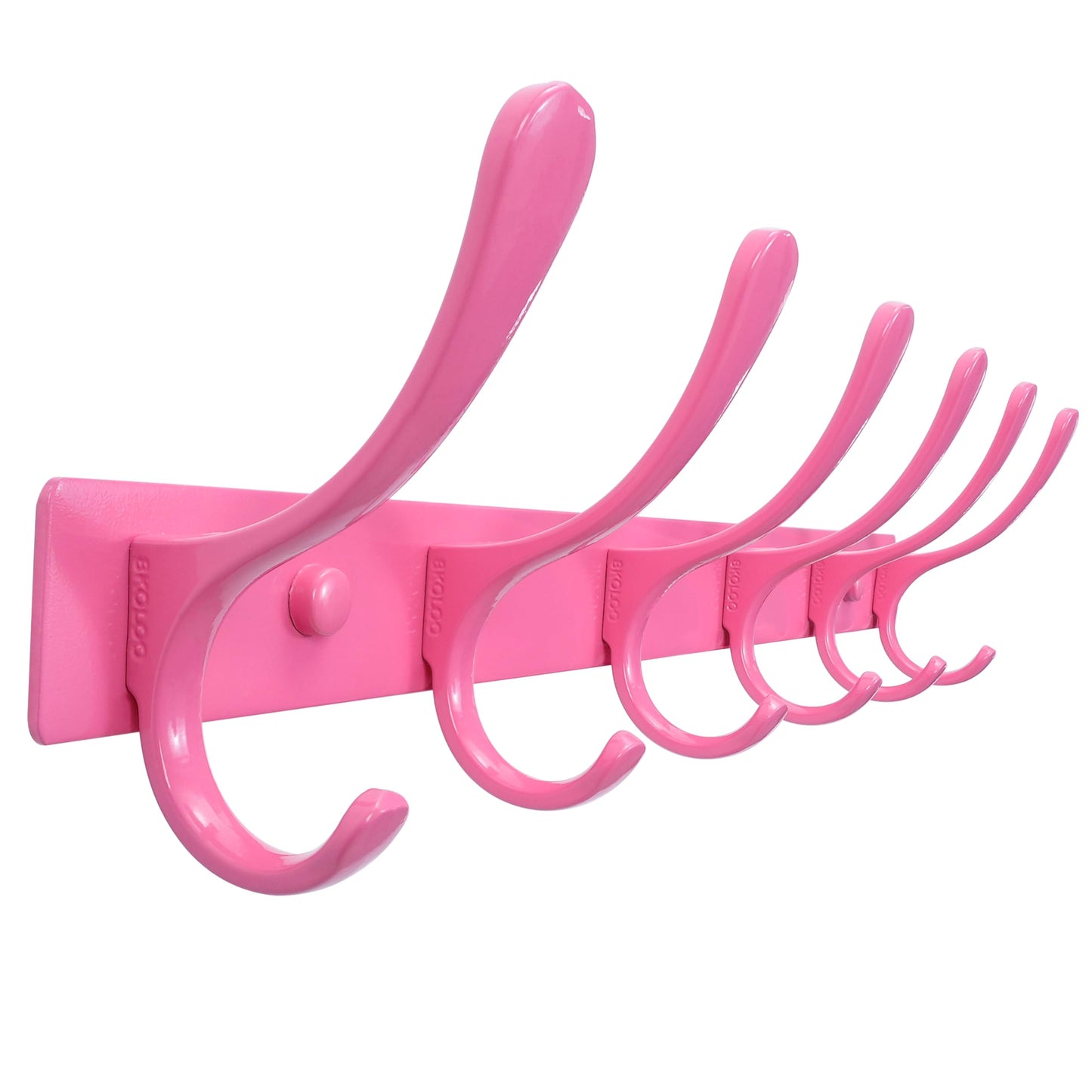 SKOLOO Coat Rack Wall Mounted - 6 Hooks, Heavy Duty, Stainless Steel, Metal Wall Coat Hanger, Sturdy Wall Hooks for Hanging Coat, Jacket, Clothes