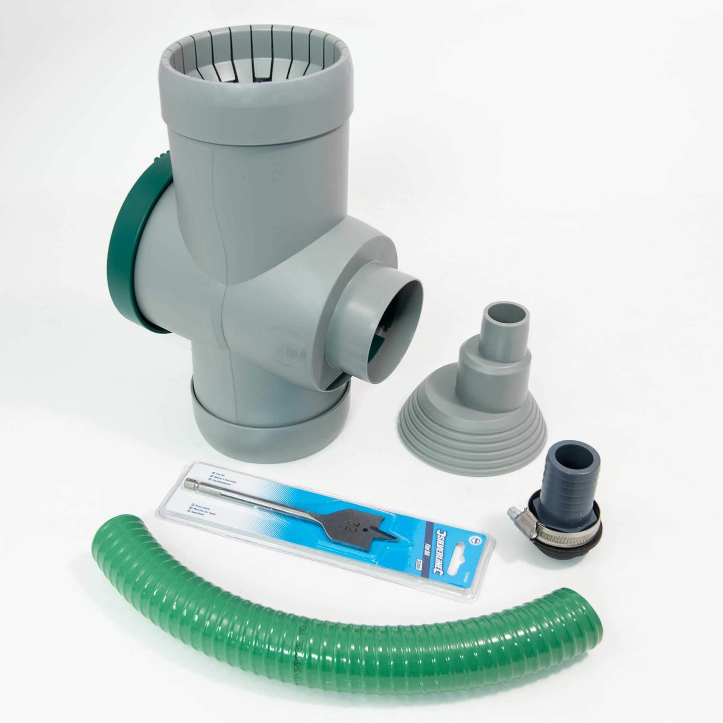 3P Filter Collector Universal, Rainwater Diverter and Filter with link kit - Ideal for Water Butts (Grey)