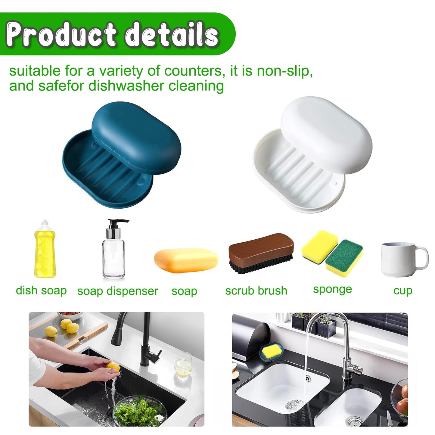 2Pcs Travel Soap Case Box – Leak-Proof Soap Dish with Lid for Shower, Gym, Camping, Hiking – Portable Soap Container for Bar Soaps