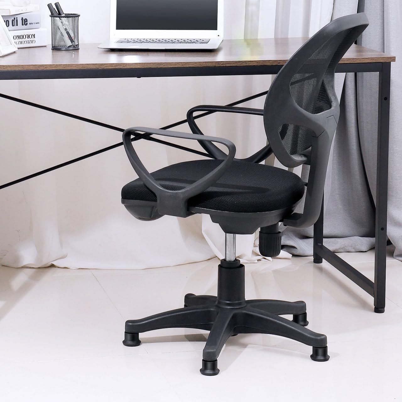 Sewroro 5 Pack Office Chair Glide Castors Replacement Furniture Floor Gliders Swivel Chair No Wheels for Hard Tile & Laminate Floors Universal Fit