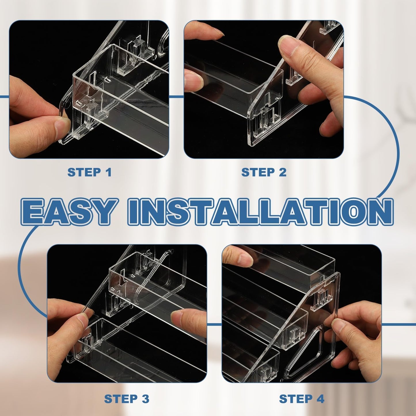 PATIKIL 7 Tier Acrylic Card Display Stand, Portable Postcard Rack Holder Organizer Versatile Display for Trading Cards Baseball PSA Stickers Stamp