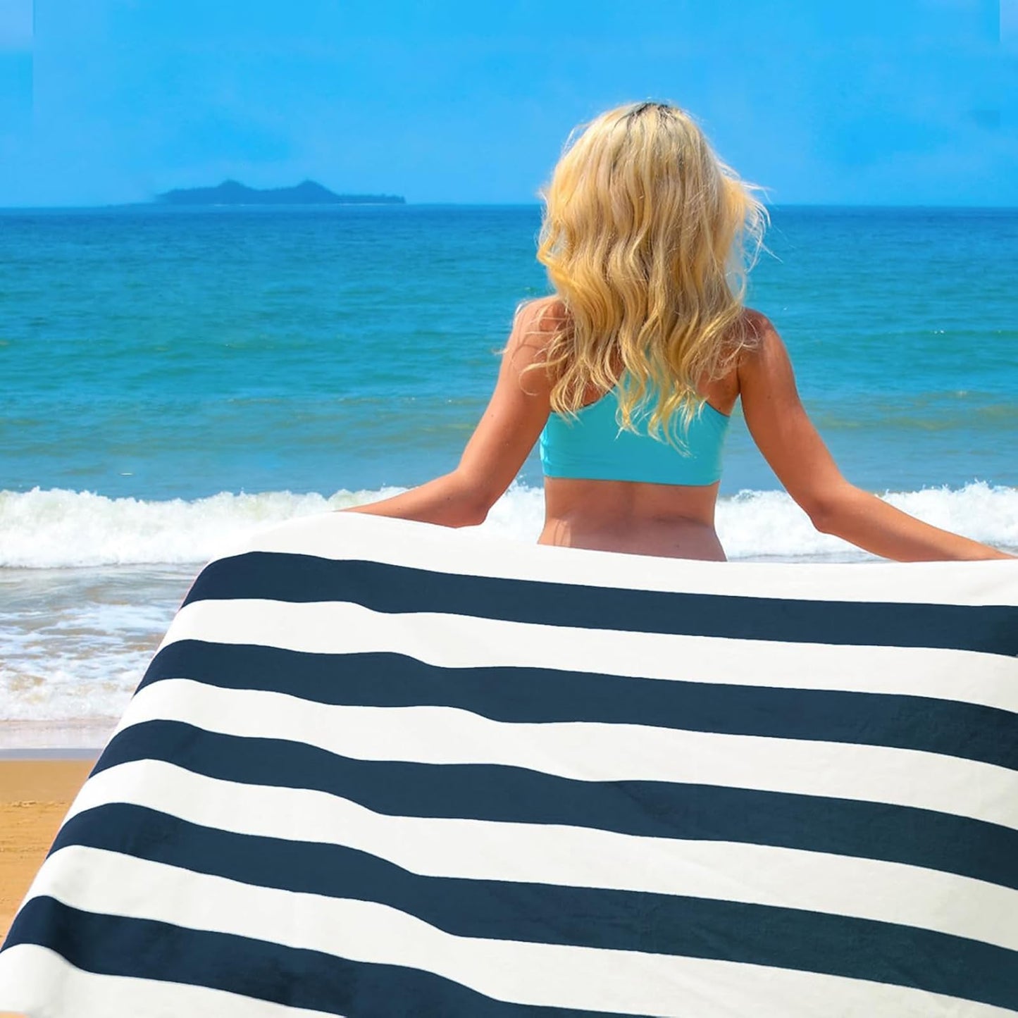 DDUP Microfibre Beach Towel, 160x80cm Extra Large Sand Free Beach Towels for Adults,Soft and Lightweight Travel Towel,Double Sided Quick Dry Super