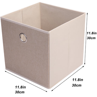 JAKAGO Cubes Storage Boxes 6 Pack, Foldable Storage Cube 30 x 30 x 30 cm