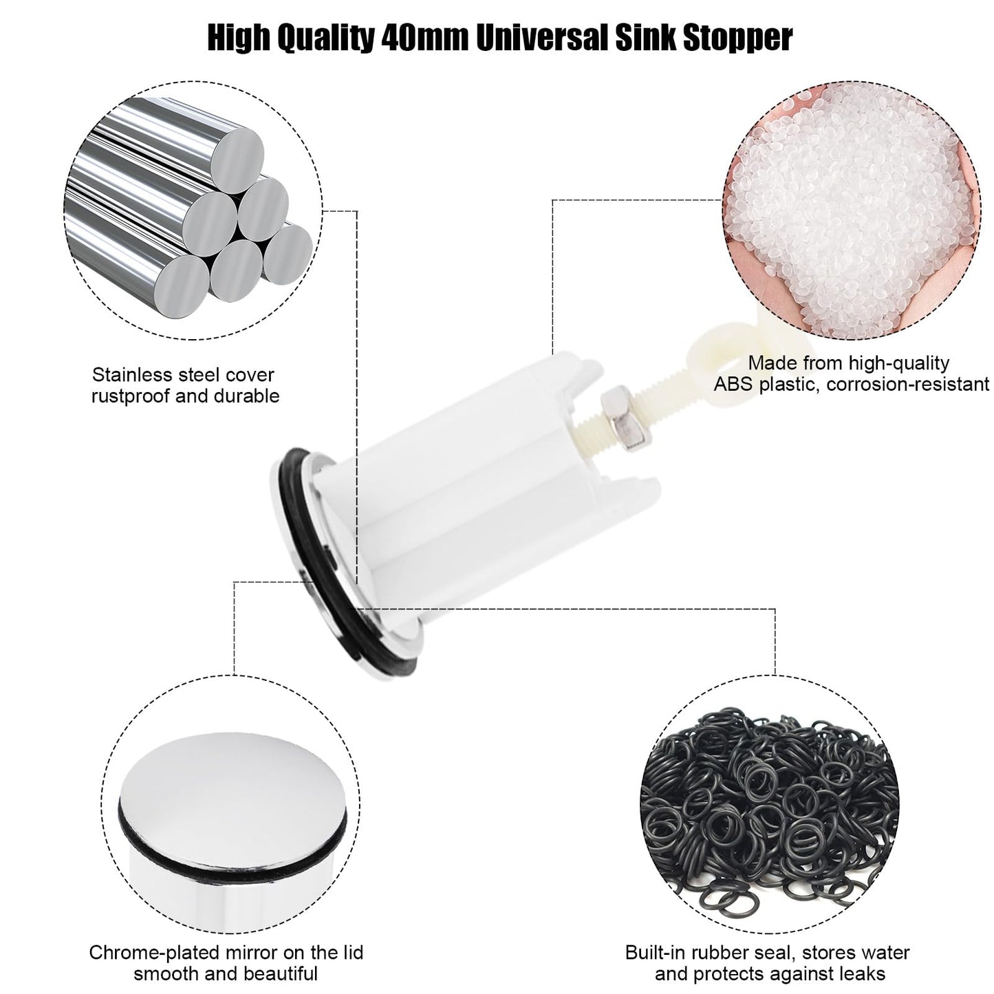 40mm Pop Up Basin Plug Replacement,Drain Pop Up Basin Plug