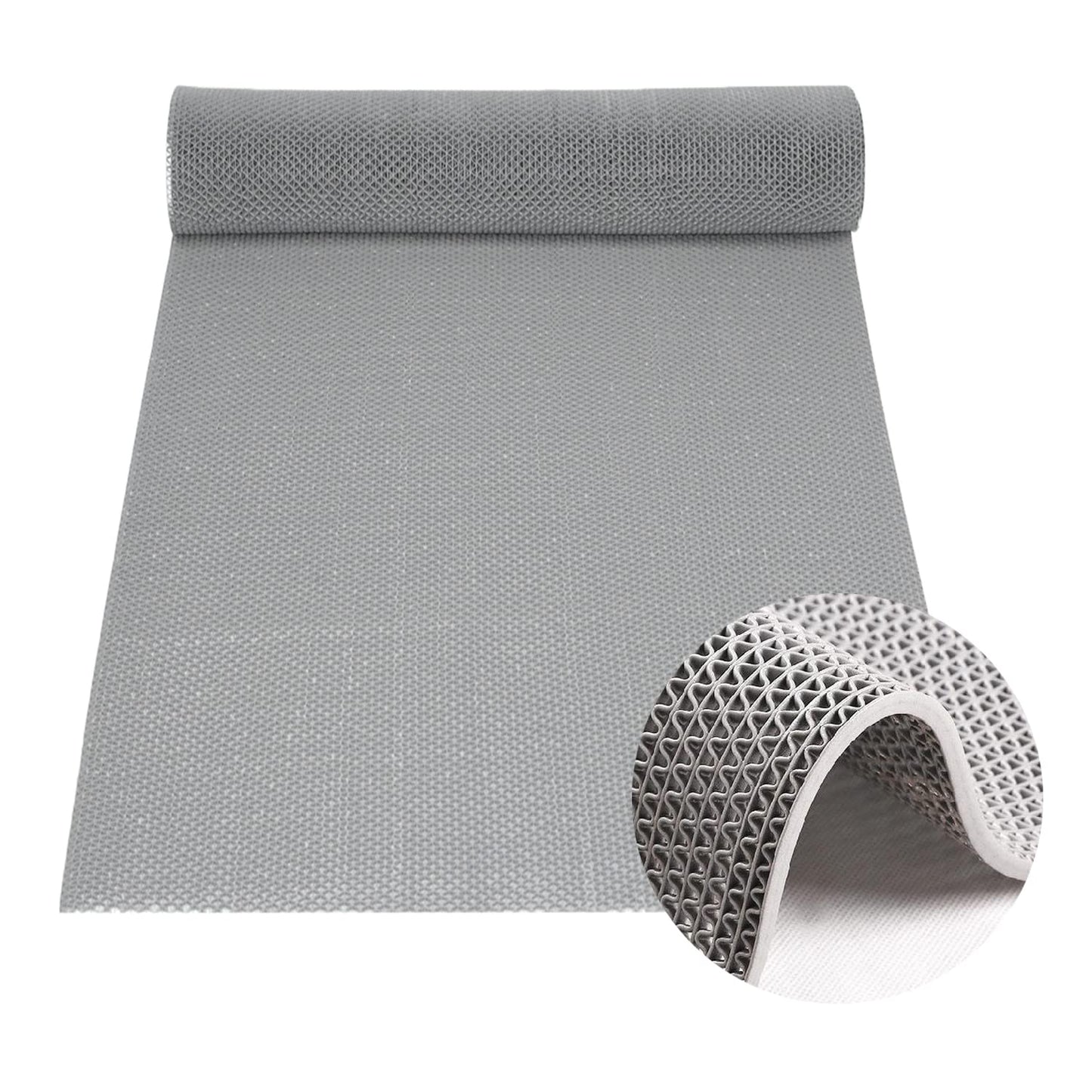 ybaymy Anti Slip Outdoor Mat 3x0.9m Drainage Non Slip Mats Garden Flooring Outdoor Heavy Duty Rubber Mat for Bathroom, Pool, Hotels, kitchen(Grey)