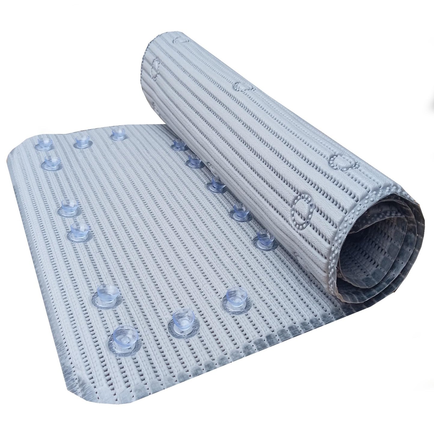 Non Slip Bath Mat Pvc Rubber With Secure Grip Suction Cups And Drain Holes Easy Clean Long Anti Mould Bathtub Mat 90cm x 42cm Ideal For Elderly Or