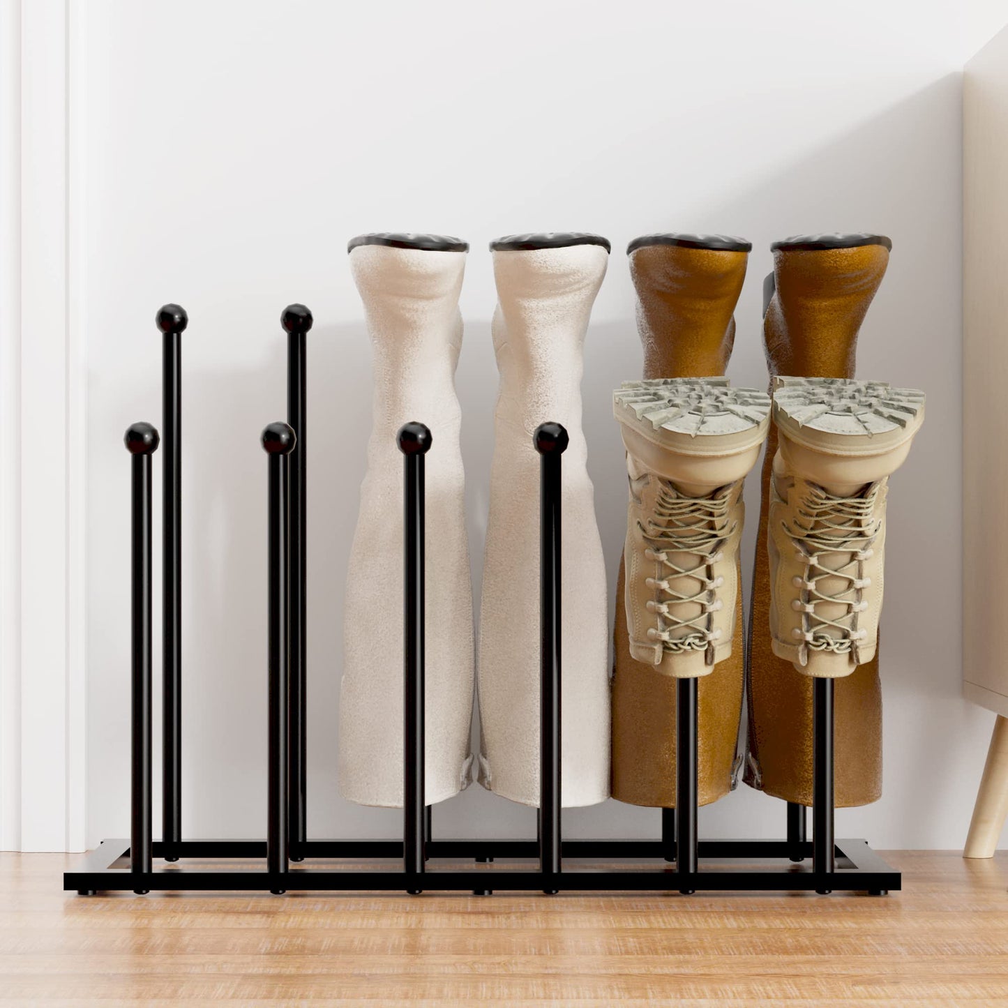 pickpiff Free Standing Shoe Rack - Black Metal Shoe Storage, Shoe Racks Storage for Dorm Room, Closet, Entryway, Bedroom, Patio Outdoor, Hallway