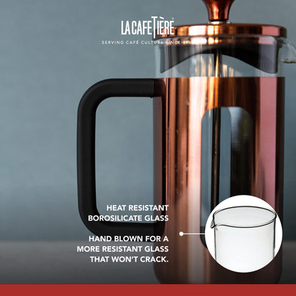 La Cafetire Pisa Stainless Steel Cafetire, Eight Cup, Copper, Gift Boxed