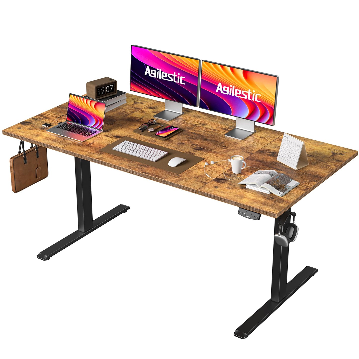 Agilestic Height Adjustable Electric Desk, 2 Memory Height, 160x80cm