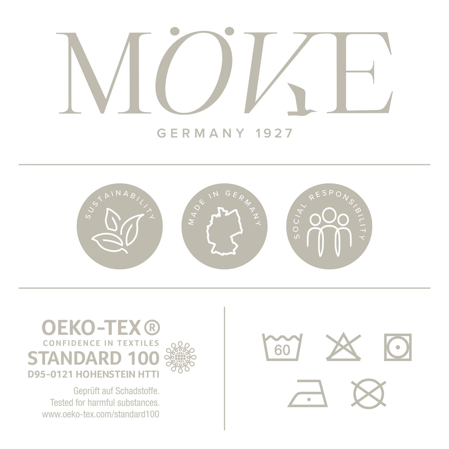Möve Eden wash mitt 20 x 15 cm, 80% cotton / 20% linen, nature/black