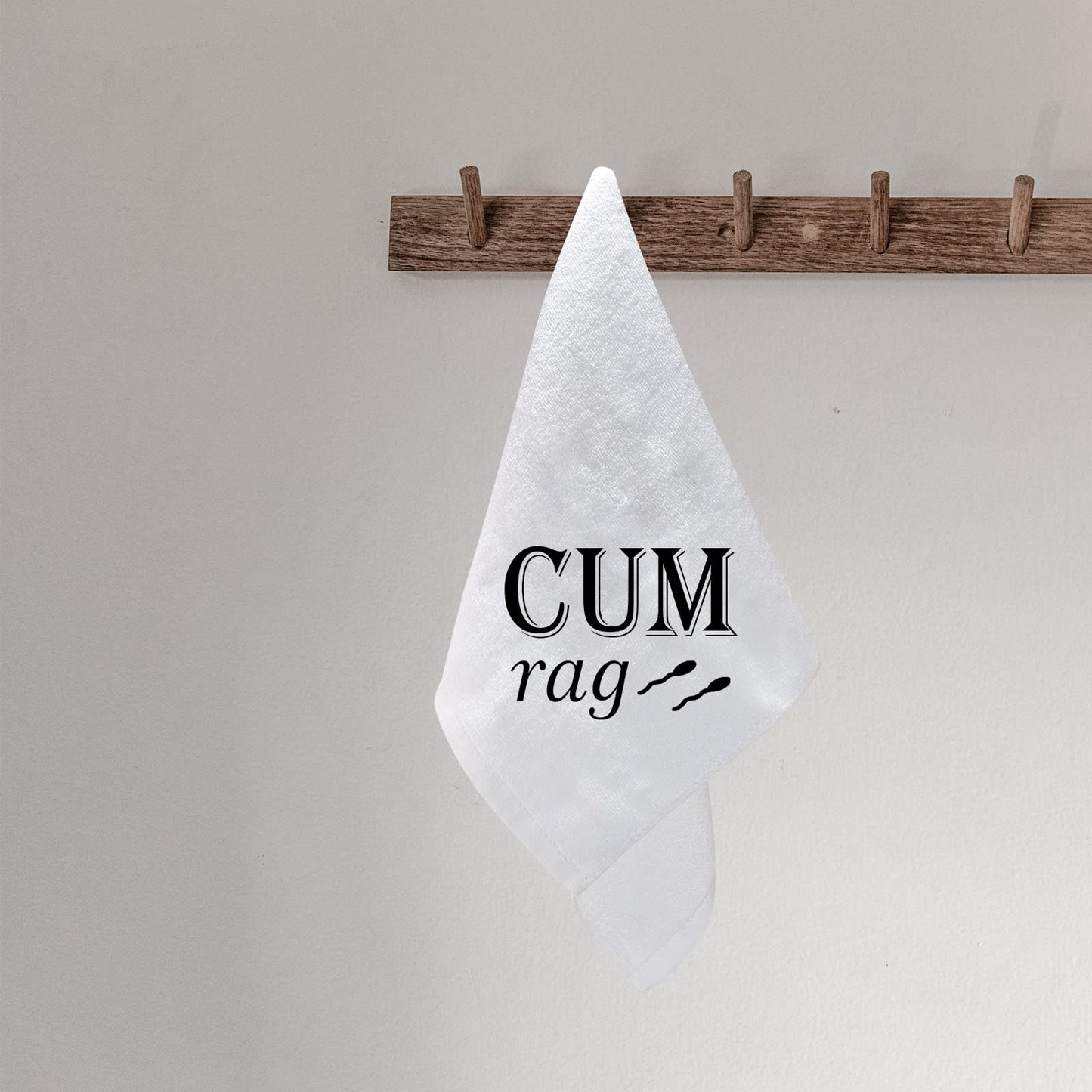 Funny Cum Rag Wash Towel Adult Humour Joke Gag Gift for Boyfriend Husband (Cum Rag EU)