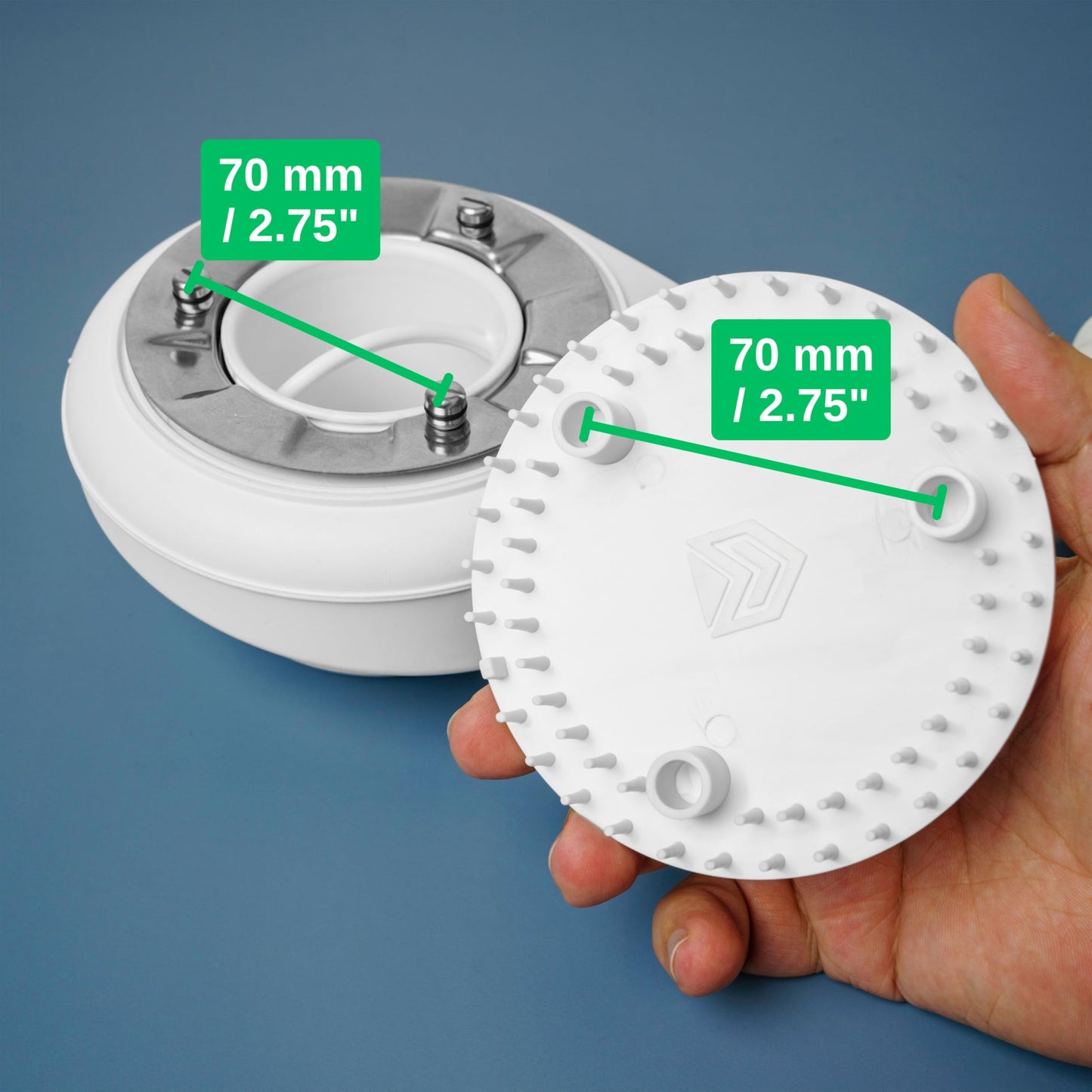 Cover for Shower Drain, Ø 115 mm, Compatible with Viega Tempoplex Drain Set from Year of Construction 2006, Replaces Model 6964.0