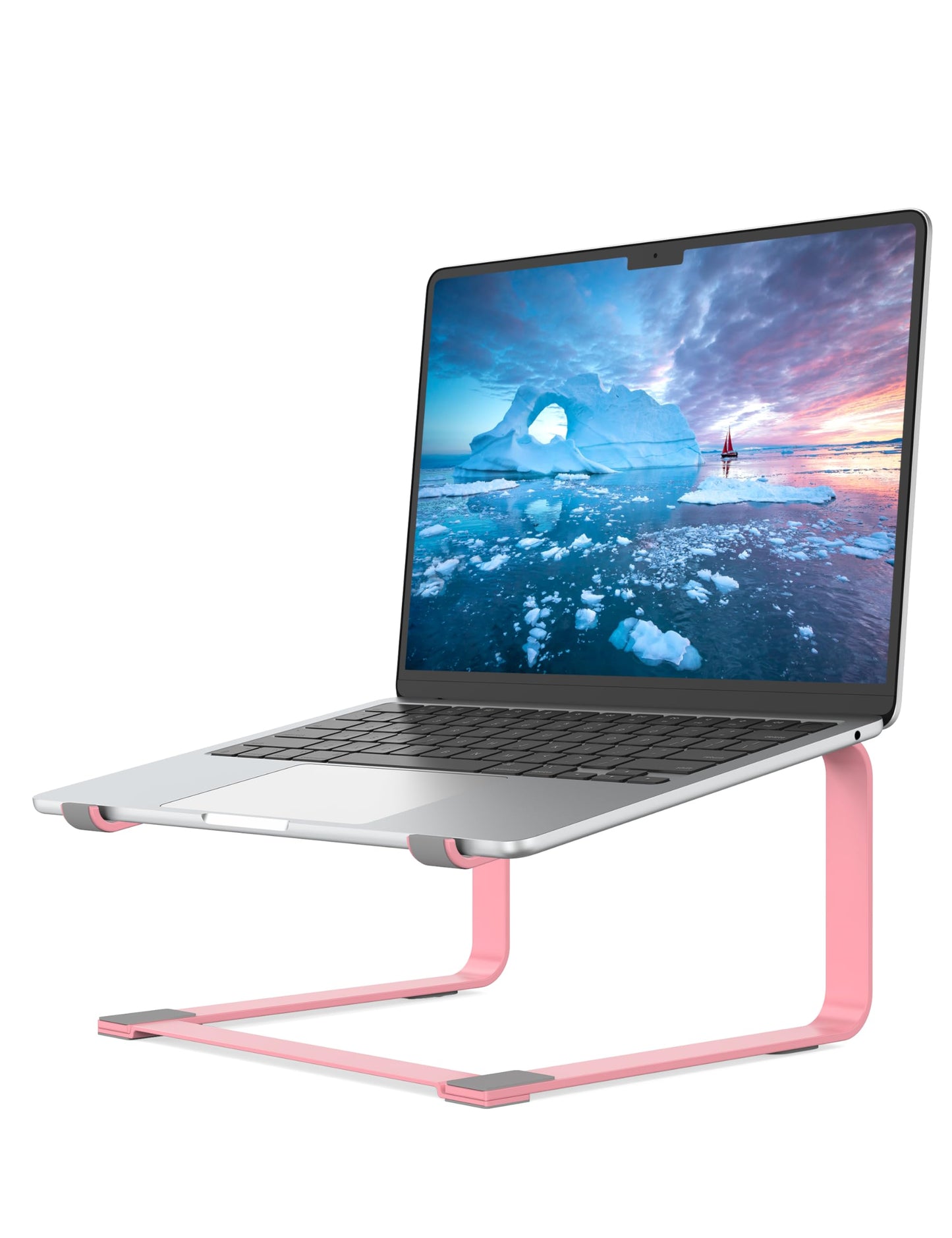 SOUNDANCE Laptop Stand for Desk, Metal Computer Riser, Heavy Stable PC Holder, Ergonomic Laptops Elevator for 12 to 17.3 Inches Notebook Computer